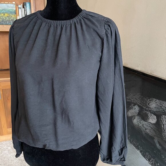 Cloth & Stone Elastic Shirred Long Sleeve Blouse Small - Picture 8 of 8